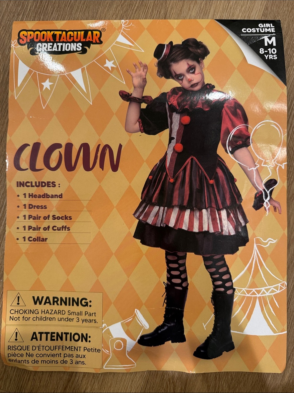 Spooktacular Creations Girls Creepy Clown Costume / Twisted Jester Costume Girls